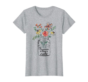 Funny shirts V-neck Tank top Hoodie sweatshirt usa uk au ca gifts for Womens Happiness Is Being Gee Life - Flower Art-Grandma Tee 1667797