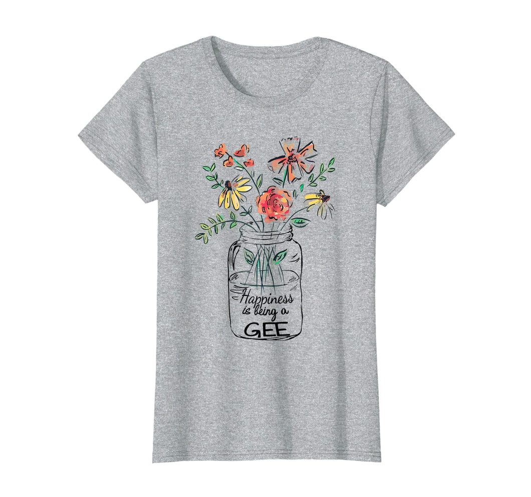 Funny shirts V-neck Tank top Hoodie sweatshirt usa uk au ca gifts for Womens Happiness Is Being Gee Life - Flower Art-Grandma Tee 1667797