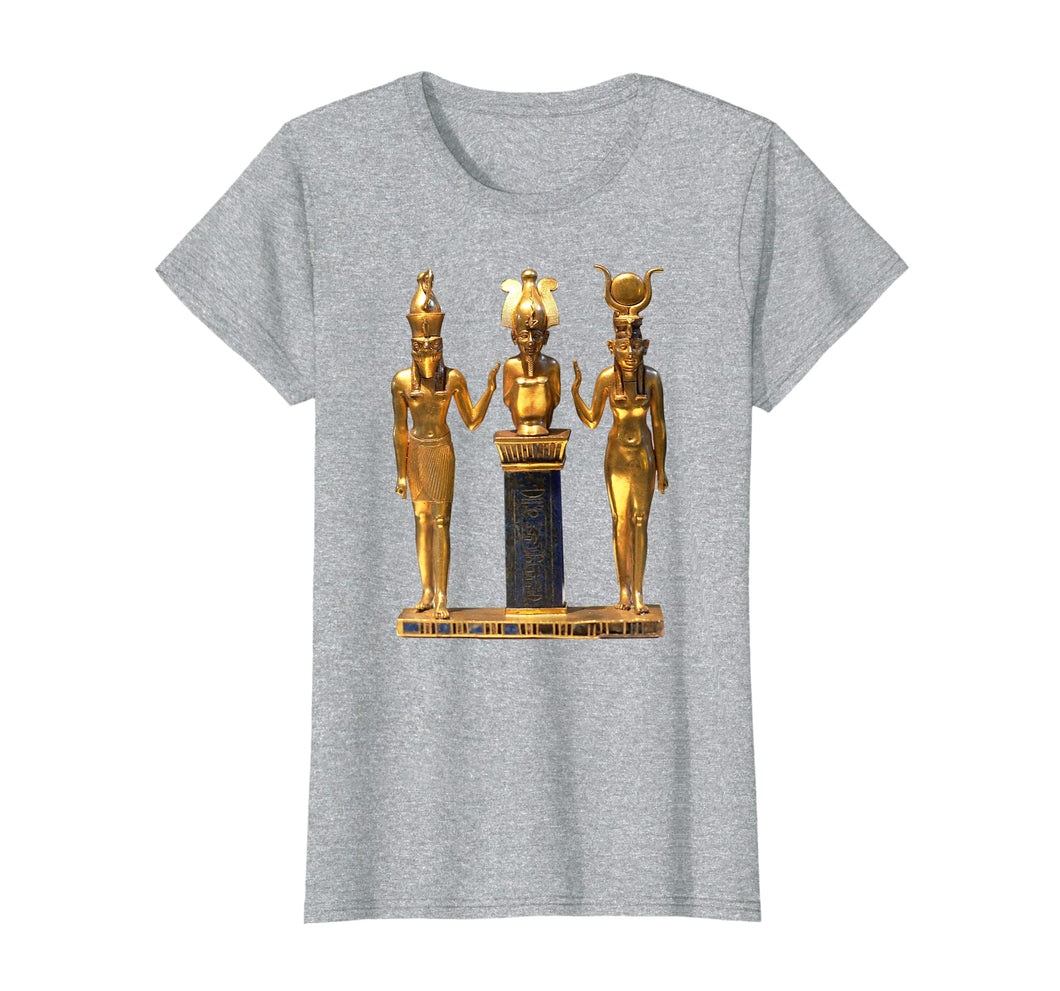 Funny shirts V-neck Tank top Hoodie sweatshirt usa uk au ca gifts for Egyptian Trinity Golden Horus Osiris and Isis Statue T-shirt 2119268