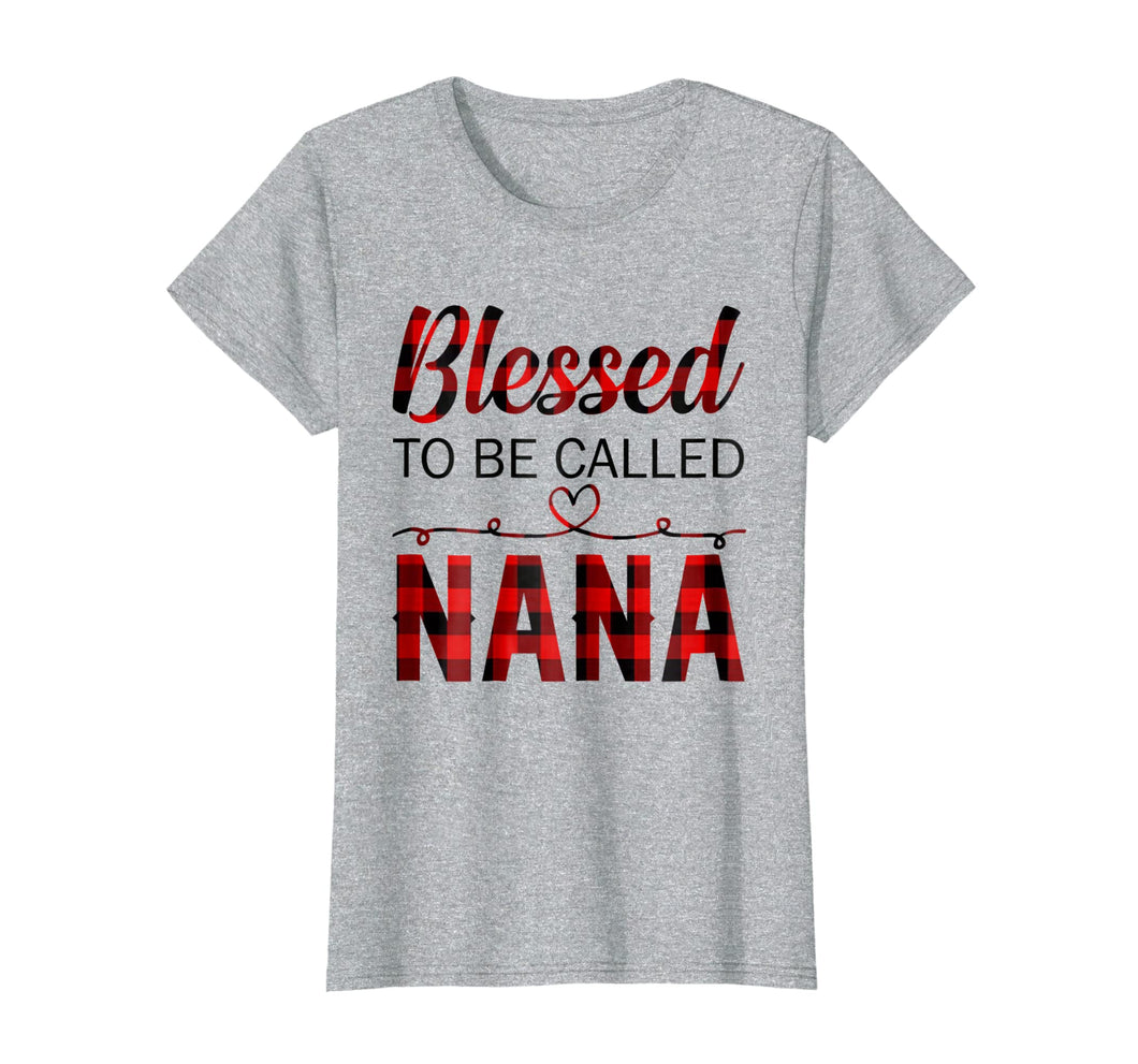 Funny shirts V-neck Tank top Hoodie sweatshirt usa uk au ca gifts for Womens Red Plaid Blessed To Be Called Nana Tshirt Grandma Gifts 1286024