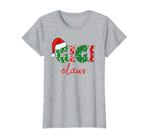 Womens Santa Hat Gigi Claus Family Matching Christmas Gift T-Shirt