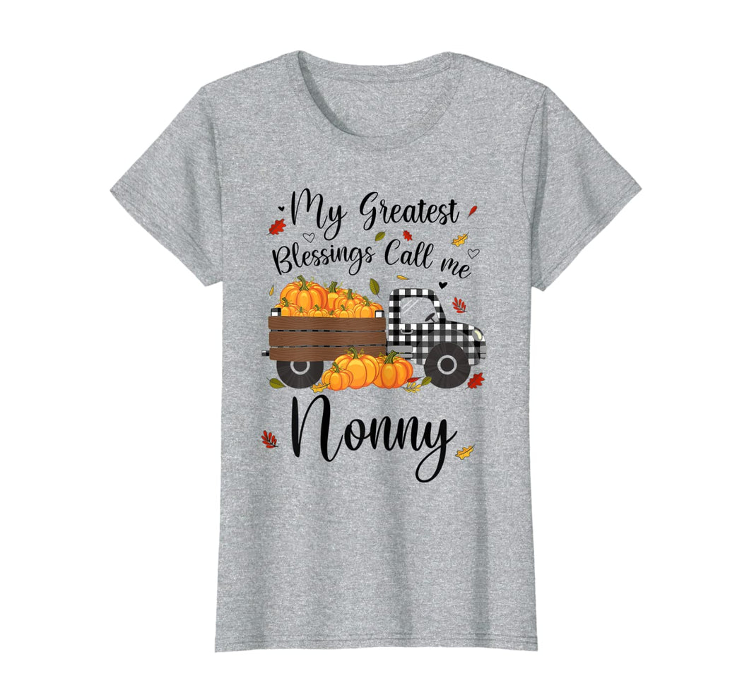 Womens Thanksgiving Clothing Pumpkin Truck Nonny Gifts T-Shirt